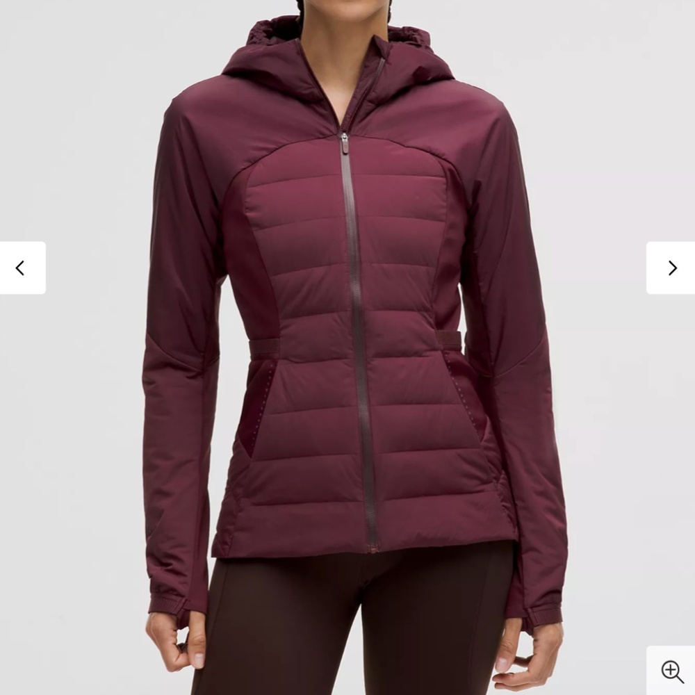Lululemon Down for it all Jacket Garnet Size 12
